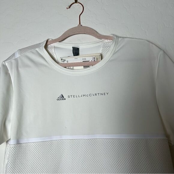 Stella McCartney X Adidas Run With It Loose Short Sleeve Mesh Top S - Picture 9 of 14